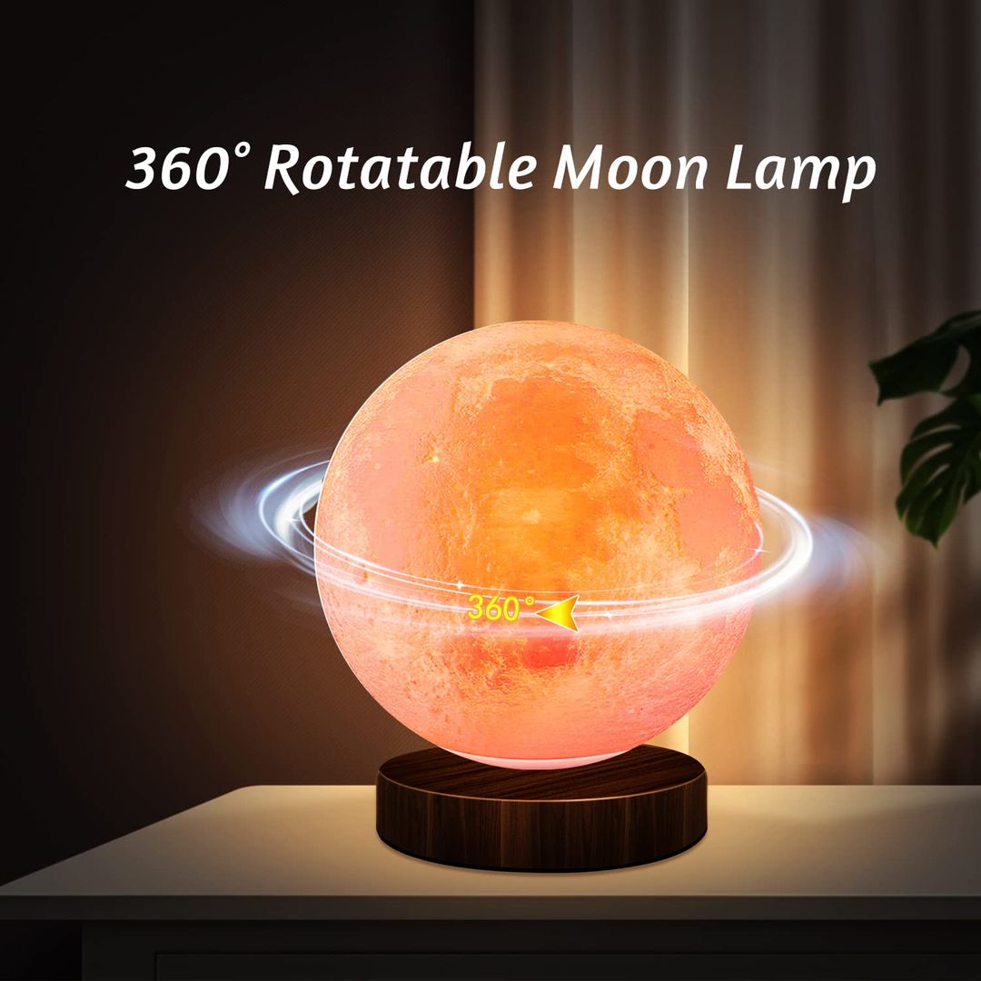 3D tiskana lunina lučka s 16 barvami in daljincem - 15 cm - naklikaj.si