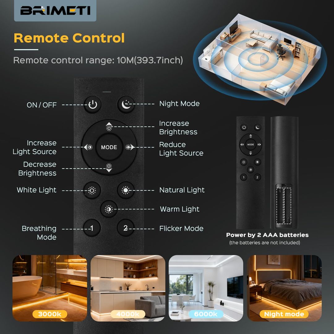 10m BRIMETI CCT LED neon trak, 120LED/m, daljinec, IP65 – 3000-6500K