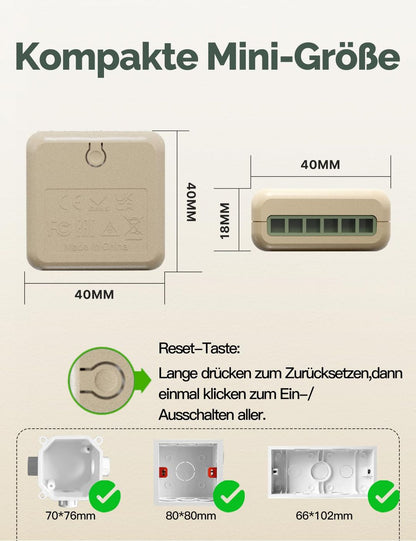 Komplet 4x Tuya WiFi pametno stikalo za zavese in rolete - naklikaj.si