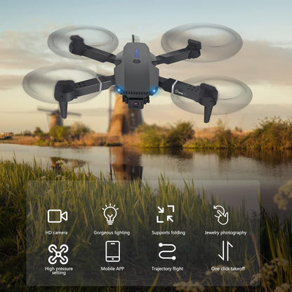 Zložljiv dron z 1080P HD kamero in 2 baterijama