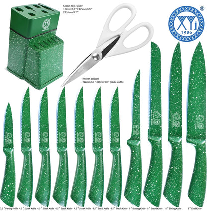 Set nožev XYJ - 13v1 z stojalom