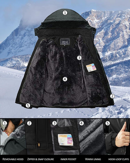 OUTDOOR moška vodoodporna smučarska jakna - črno/siva XXL - naklikaj.si