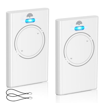 2x daljinec za garažna vrata Quevati 433 MHz (2 kanala, bel) - naklikaj.si