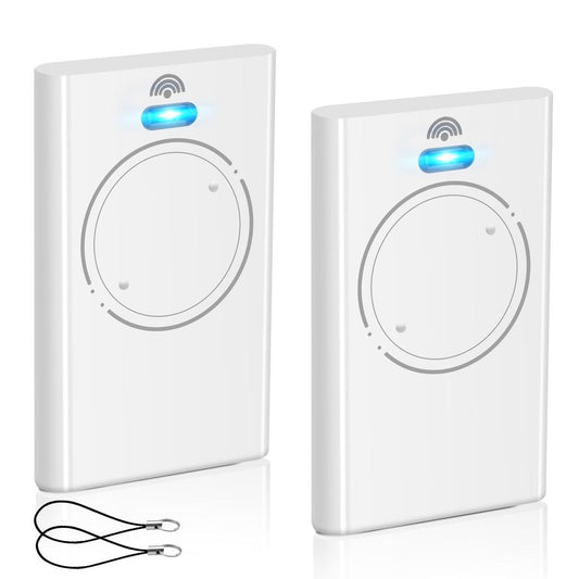 2x daljinec za garažna vrata Quevati 433 MHz (2 kanala, bel) - naklikaj.si