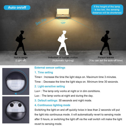 💡 Klighten 24W outdoor LED wall light with motion sensor, anthracite (IP65, 3000K)