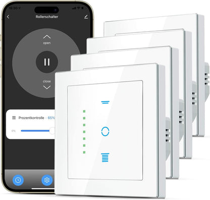 🪟 CURRYSMARTER smart roller shutter switch with WiFi connection and voice control - 4 pcs