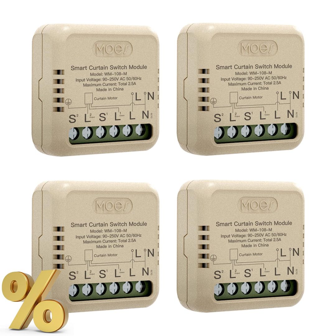 Komplet 4x Tuya WiFi pametno stikalo za zavese in rolete - naklikaj.si
