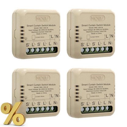 Komplet 4x Tuya WiFi pametno stikalo za zavese in rolete - naklikaj.si