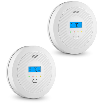🚨 Carbon monoxide detector (2 pieces) – LCD display and loud alarm