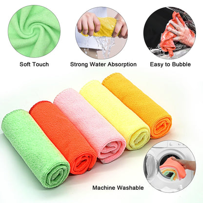 🧽 GOTFUN set of 10 microfiber cleaning cloths