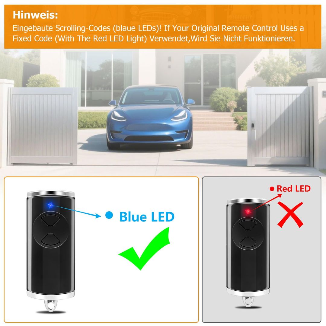 Komplet 3x daljinec za garažna vrata Hörmann 868 MHz (HSE2/HSE4-868-BS)