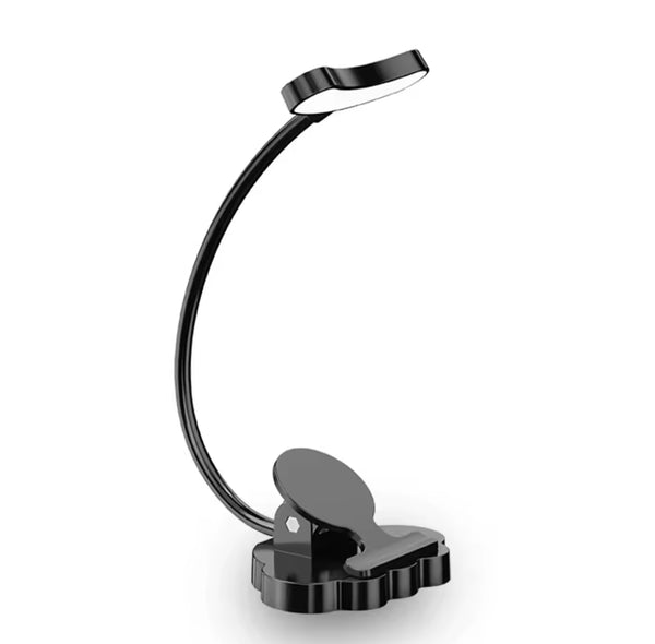💡 LED Clip-On namizna svetilka – črna, USB polnilna