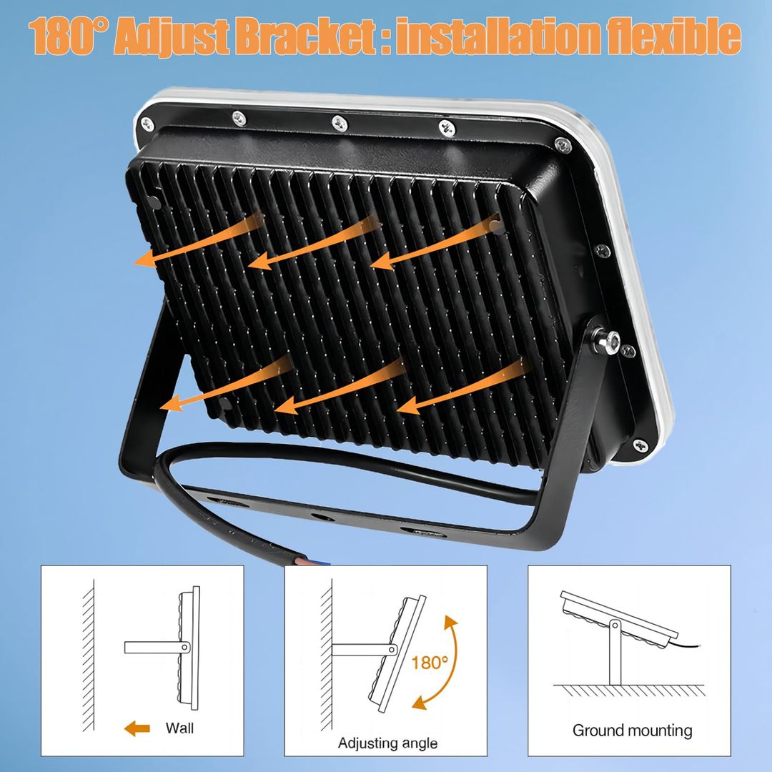 Komplet 2x zunanji LED reflektor 100W, 7000K, IP67
