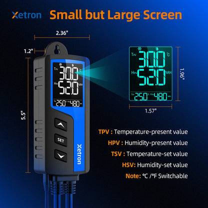 🌡️ Xetron STC-1000ProTH digital temperature and humidity controller, 220V – 2 in 1