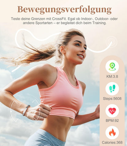 ⌚ LIGE pametna zapestnica za ženske (črna, srebrna)