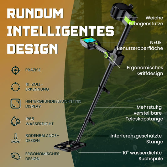 LOLARAN GT1000 profesionalni detektor kovin – vodoodporen, LCD zaslon (PRO Green)