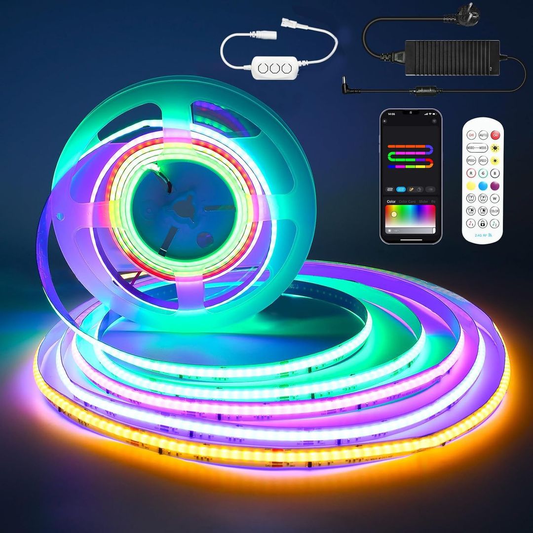 Pametni COB RGBIC LED trak 4-v-1 - 5m - naklikaj.si