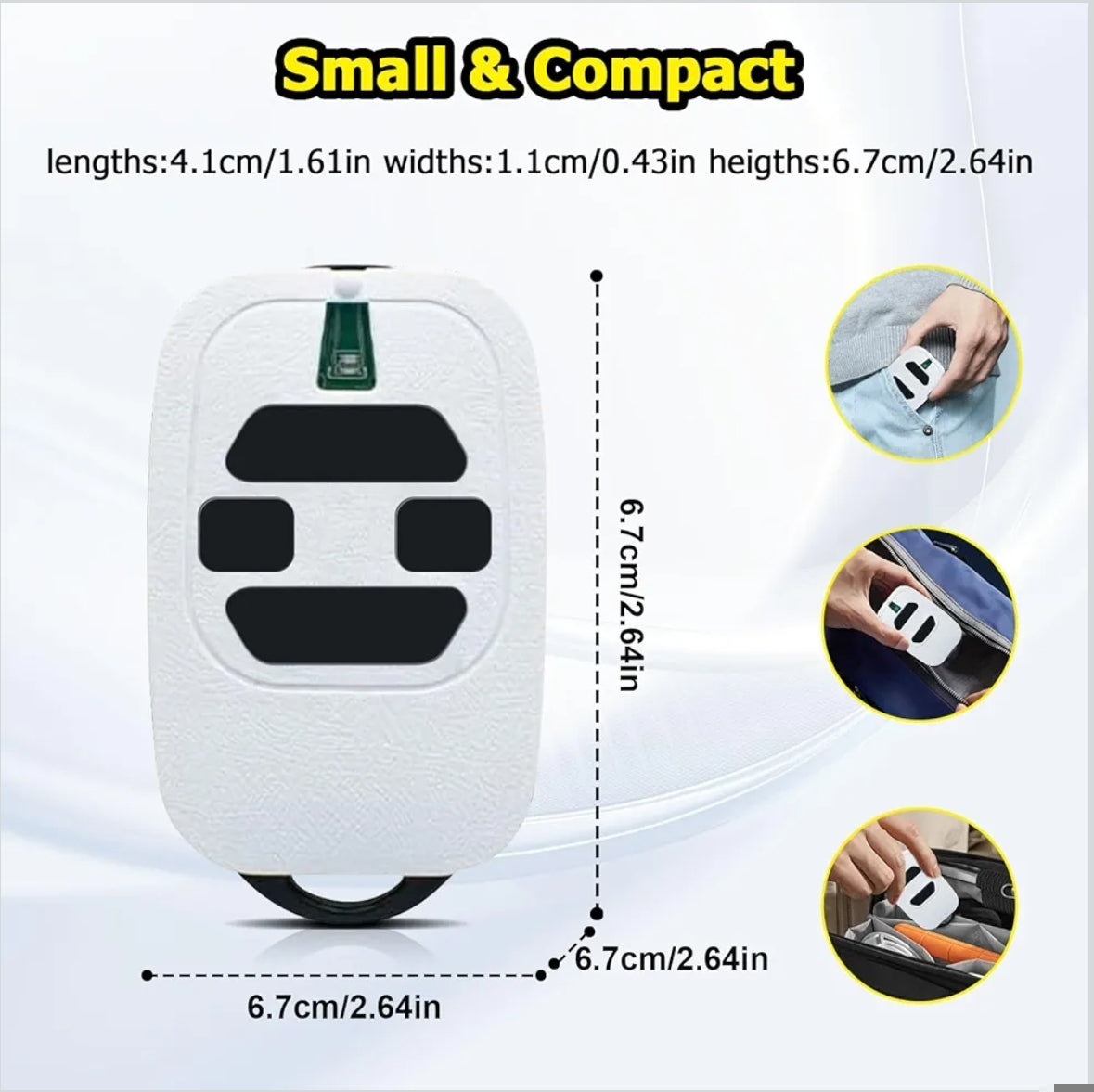 2x DEA kompatibilen daljinec za garažna vrata 433,92 MHz – 4 gumbi