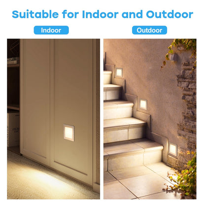 💡 LETLIT 2x recessed LED stair/wall lights 3W, 3000K, IP65