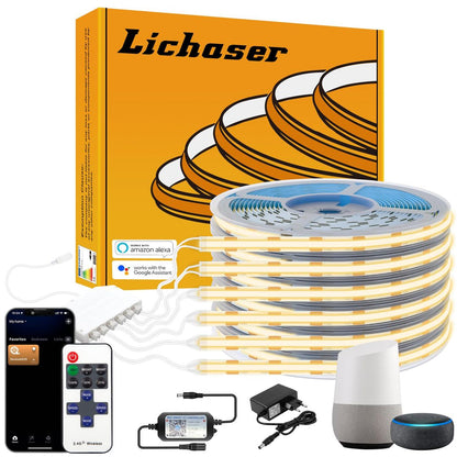 LICHASER 6x3m COB LED trak – 4000K, WiFi, daljinec