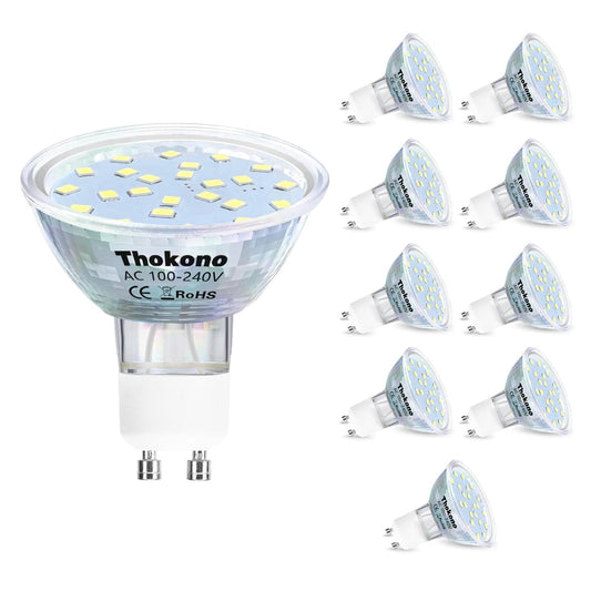 💡10x Thokono GU10 LED žarnice – 6000K, 5W, 550 lm
