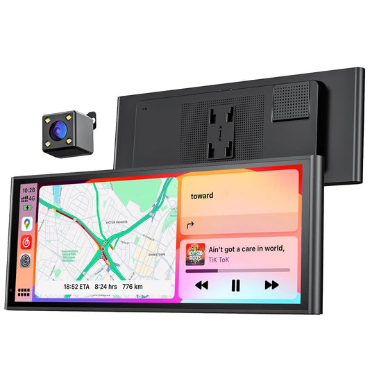 🚗 KRUNIA 9.26" brezžični iOS & Android zaslon z vzvratno kamero
