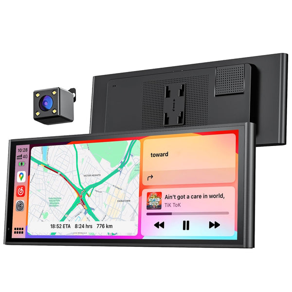 🚗 KRUNIA 9,26" kabelloses iOS- und Android-Display mit Rückfahrkamera