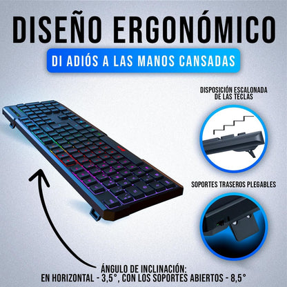 KLIM Chroma RGB gaming tipkovnica na kabel USB – ES layout (RAZSTAVNI EKSPONAT-KOT NOVO)