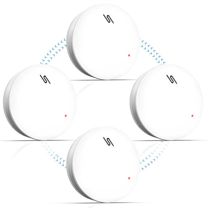 PUTOGESAFE set 4 brezžičnih povezanih javljalnikov dima – 868 MHz, 10-letna življenjska doba