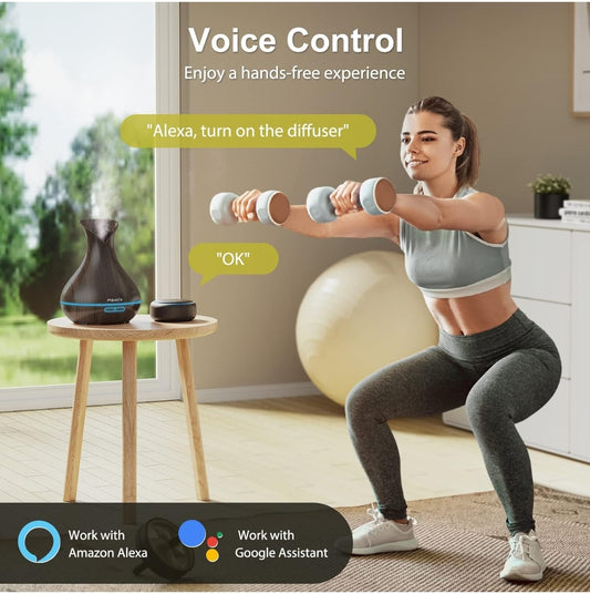 Aroma difuzor Maxcio – 400 ml, WiFi pametni nadzor, Alexa/Google Assistant