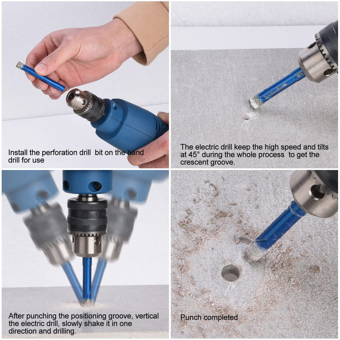 Lytool set diamantnih svedrov za keramiko, steklo in granit (5 kosov)