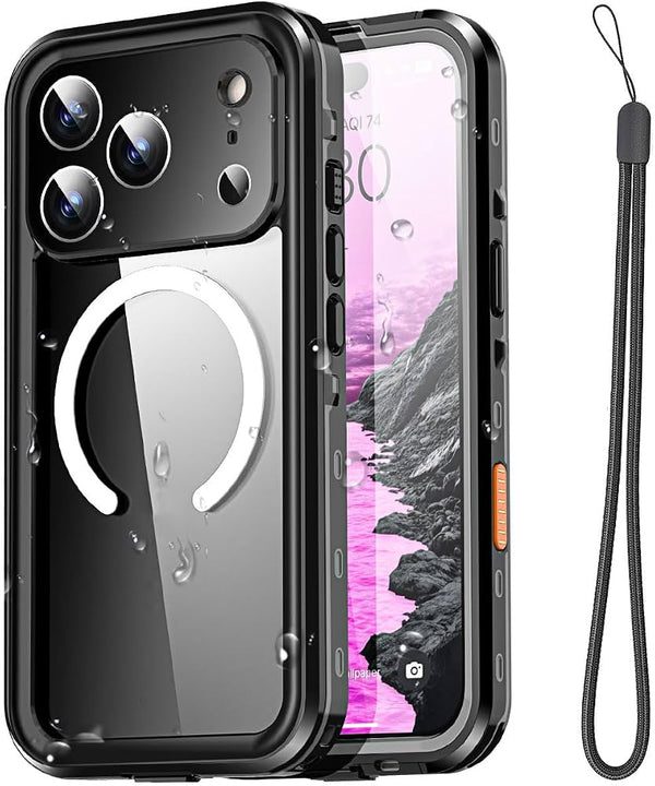 Vodoodporen ovitek za iPhone 17 Pro/Promax, IP68, MagSafe