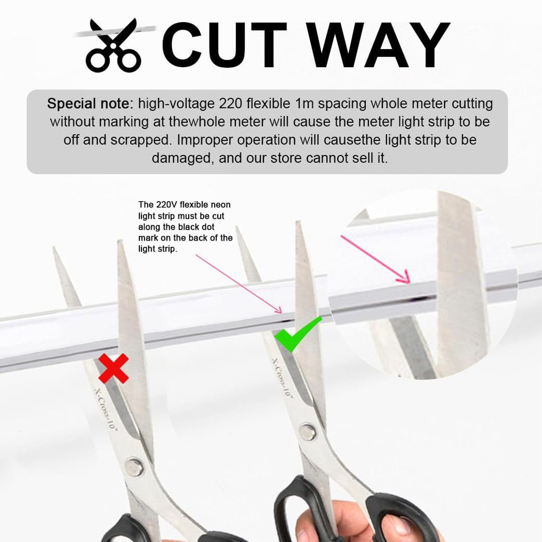 BAGZY Neon LED trak 10M, 6000K, 230V - zunanji IP65