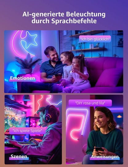 LEPRO N1 neon LED trak, WiFi, Alexa, Google Assistant -3m - naklikaj.si