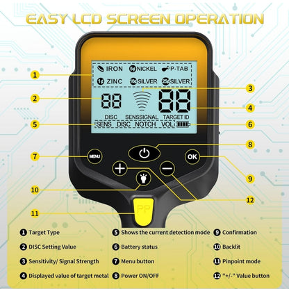 🔎Lolaran professional metal detector, Li-On battery