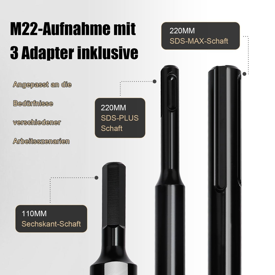 Diamantna kronska žaga 112 mm – komplet za beton, opeko in kamen