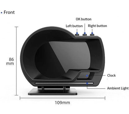 🚗 OBD2 + GPS smart display for car – multifunctional HUD gauge