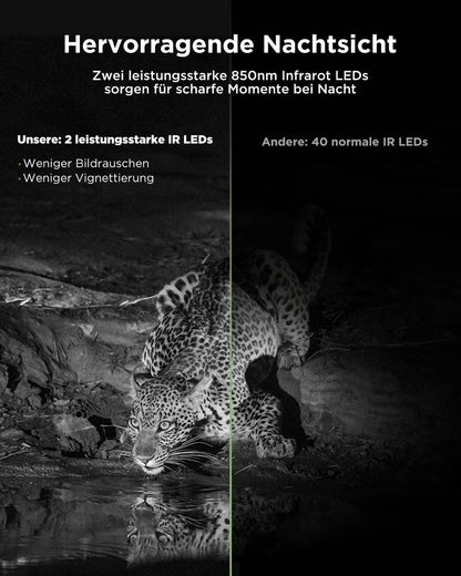 Solarna lovska kamera CEYOMUR 46MP, 4K UHD, 4400mah baterija WiFi, Bluetooth, SLO meni - naklikaj.si