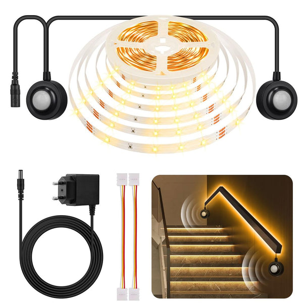 5m LED trak z 2x senzorjem gibanja  - 3500K