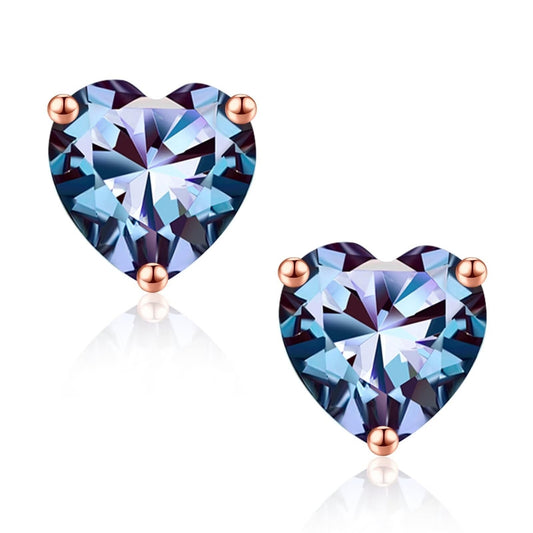 💎Modni uhani TINGN, srebro 925, rose gold premaz, zirkonij, -več barv