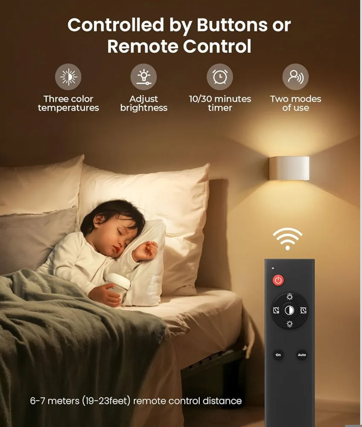 2x FULEN LED stenska svetilka na baterijo (5000mah) z senzorjem gibanja (bela)