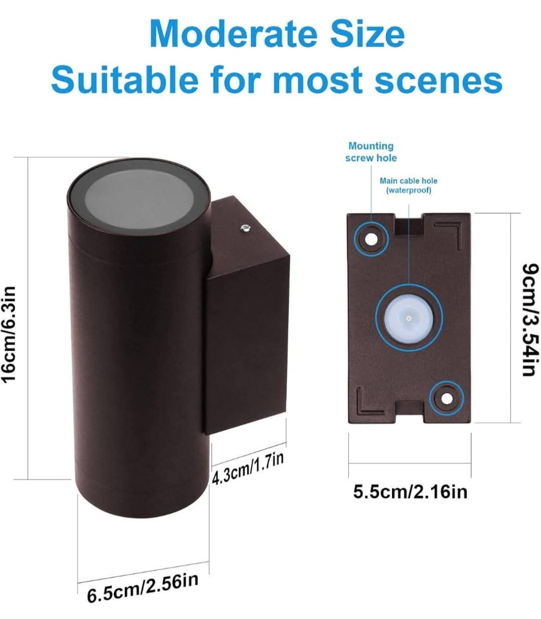 💡2x KLIGHTEN Außenwandleuchte – Bronze, IP65