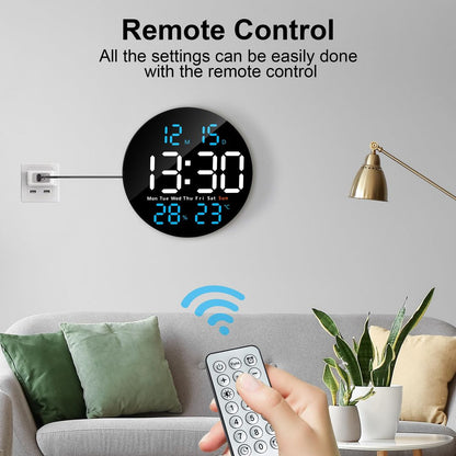 Digitalna stenska ura Lafocuse z 10-palčnim LED zaslonom