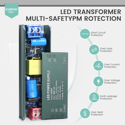 KSIBNW LED napajalnik / transformator 12V 5A 60W