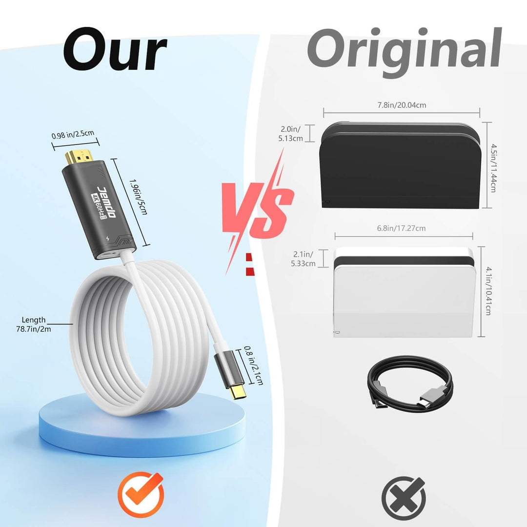 USB-C na HDMI 4K 60Hz adapter JEMDO (za Switch 2 / Switch 2017 / PC / telefon)