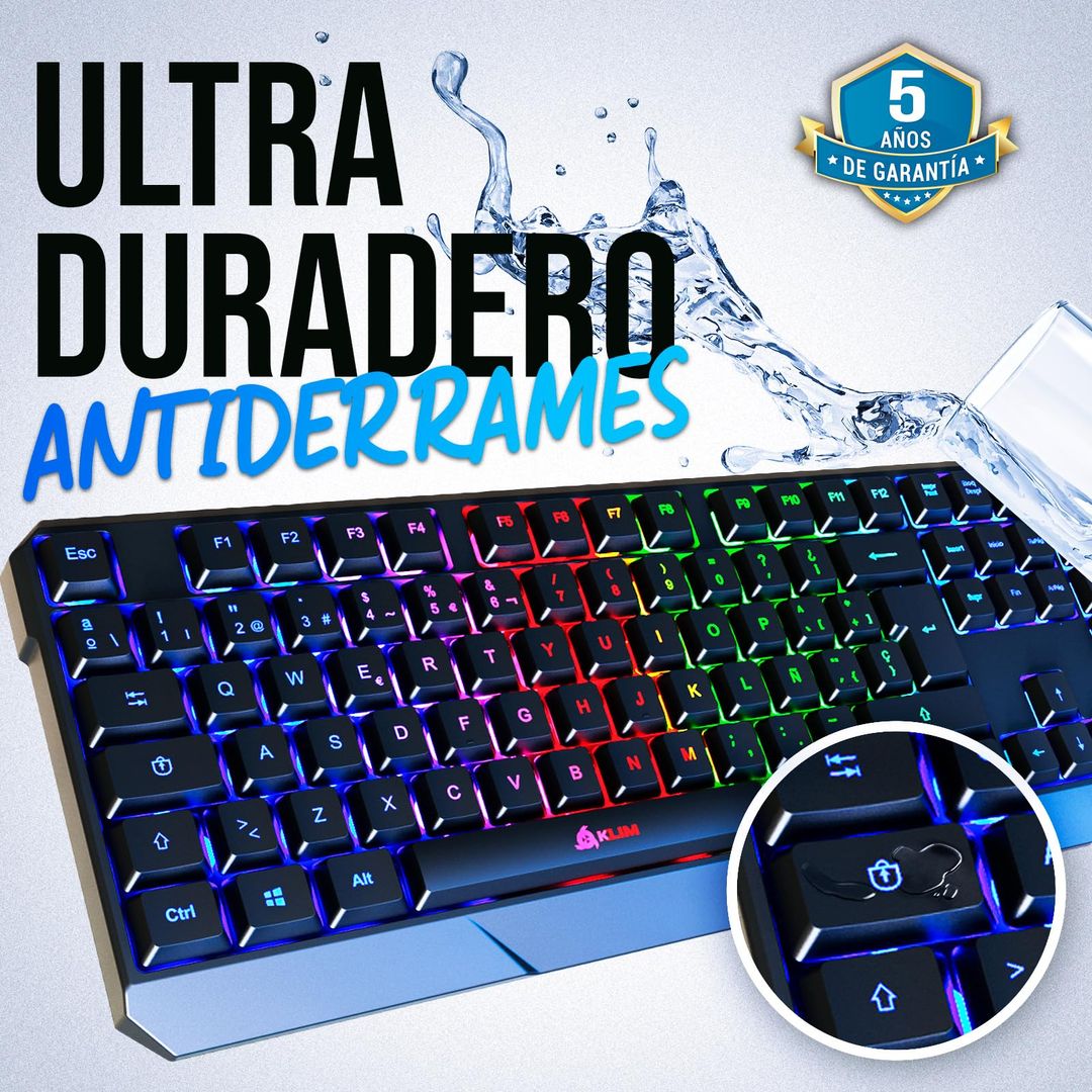 KLIM Chroma RGB gaming tipkovnica na kabel USB – ES layout (RAZSTAVNI EKSPONAT-KOT NOVO)