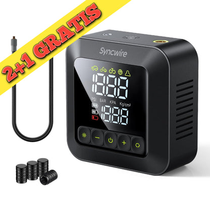 Vrhunski SYNCWIRE prenosni električni kompresor za pnevmatike – 10.35 BAR - 1 leto garancije
