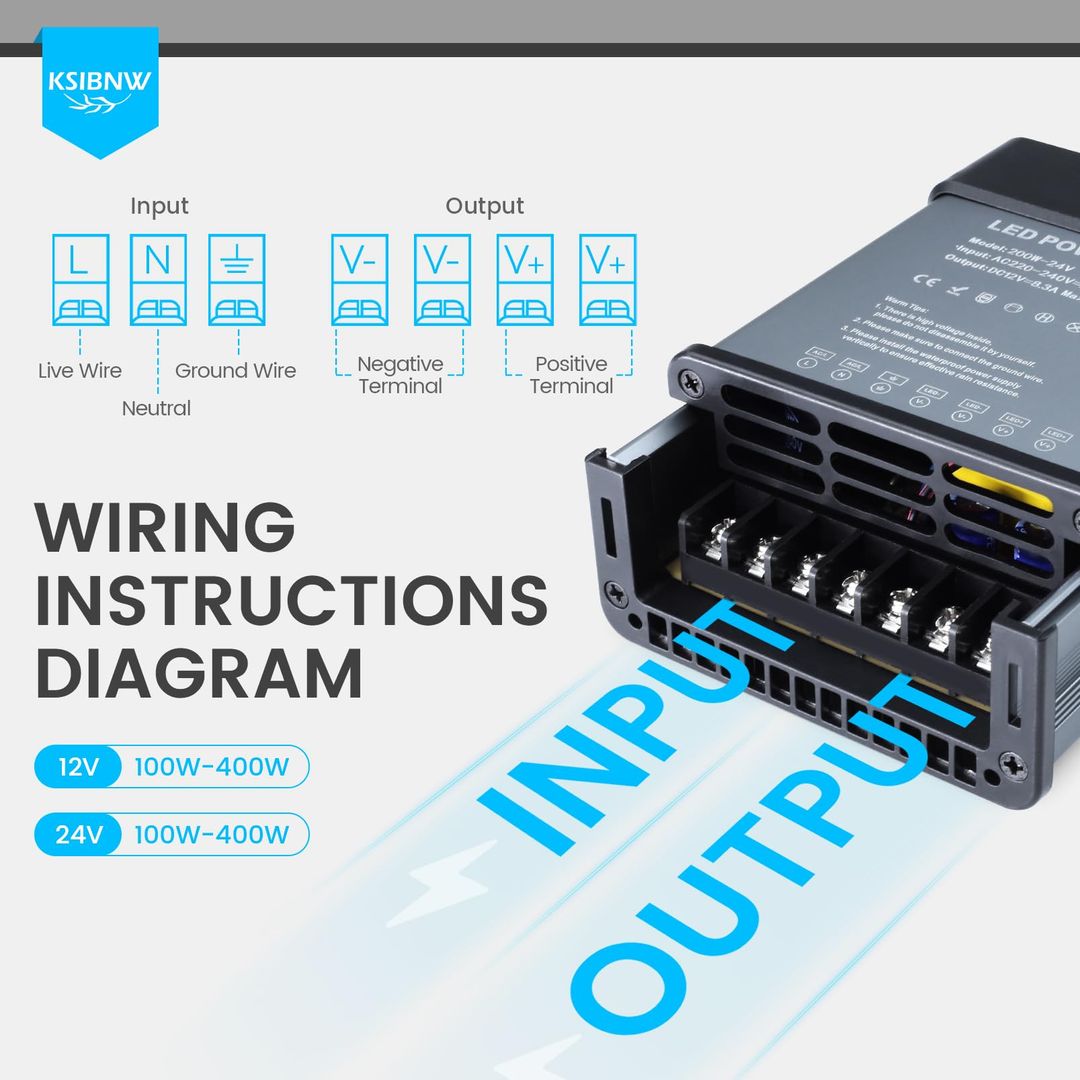 Napajalnik 24V, 200W, IP44 - naklikaj.si