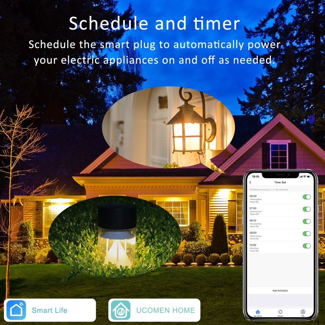 UCOMEN pametna zunanja WiFi vtičnica 4 kosi - naklikaj.si