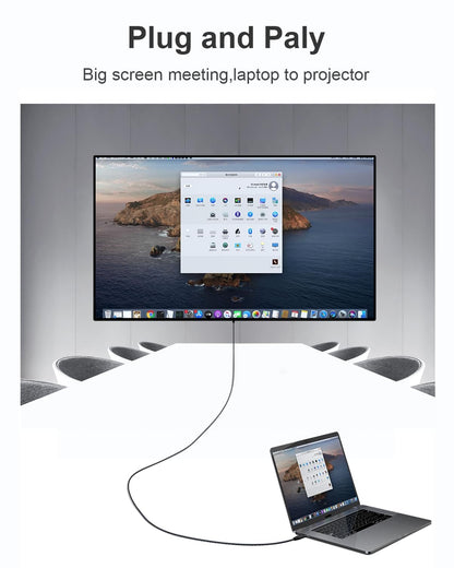 Elexlinco USB-C na HDMI kabel 8K UHD (2m, Thunderbolt 4/3 kompatibilen)